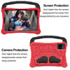 For Samsung Galaxy Tab S8 Boxing Series Kickstand EVA Shockproof Tablet Case with Shoulder Strap(Red Black)