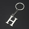 Double-Sided Three-Dimensional Plating Alphabet Keychain, Style: H