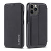 For iPhone 12 mini LC.IMEEKE Hon Ancient Series Horizontal Flip Leather Case with Holder & Card Slot(Black)