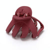 10pcs Frosted Ladies Coiffure Hair Grab Hair Clip(Wine Red)