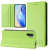 For Samsung Galaxy Note10+ RC01 Dual-Folded Magnetic Suction RFID Leather Phone Case(Grass Green)