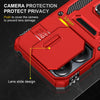 For Xiaomi Redmi Note 13 Pro 4G Armor PC + TPU Camera Shield Phone Case(Red)