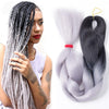 Fashion Color Gradient Individual Braid Wigs Chemical Fiber Big Braids, Length: 60cm(40 Sapphire+Purple Red)