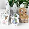 100pcs / Pack Christmas Kraft Paper Tag Gift Wrap Card Set(L-33)