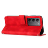 For Realme C75 / V60 Pro Dream Triangle Leather Phone Case with Lanyard(Red)