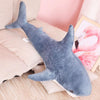 Plush Stuffed Toy Shark Kids Toys Boys Girls Animal Reading Pillow for Birthday Gifts, Height:100cm(Blue)