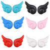 2 Pairs Motorcycle Helmet Angel Wings Decoration(White)