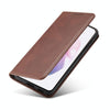 For Samsung Galaxy A70 Calf Texture Magnetic Horizontal Flip Leather Case with Holder & Card Slots & Wallet(Brown)