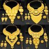 S-379 4 In 1 24K Gold Plated Bride Necklace Ear Ring Bracelet Suit Ladies Jewelry Set