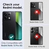 For Xiaomi Redmi Note 13 Pro 5G NORTHJO Camera LensCD Vein Metal Ring Tempered Glass Film(Black)