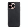 For iPhone 14 Pro Lambskin Texture Genuine Leather Phone Case (Black)