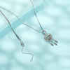 S925 Sterling Silver Platinum-plated Love Tree Of Life Dream Catcher Necklace(SCN519)