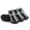 4 PCS / Set Breathable Non-slip Wear-resistant Dog Shoes Pet Supplies, Size: 2.8x3.5cm(Black Gray)