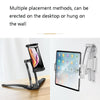 Multifunctional Mobile Phone Tablet Wall Hanging Desktop Aluminum Alloy Holder with Wall Base(Black)