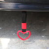 Car Rear Bumper Warning Hanging Ring Car Hand Pull Ring(Pink Black Belt)