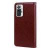 For Xiaomi Redmi Note 10 Pro Rose Embossed Horizontal Flip PU Leather Case with Holder & Card Slots & Wallet(Brown)