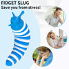 2 PCS Creepy Caterpillar Decompression Toy(Blue White)