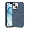 For iPhone 15 Plus Shockproof MagSafe Armor PC Hybrid TPU Phone Case(Ink Blue)