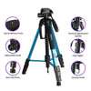 JMARY KP2264 Portable Detachable Tripod Mobile Phone SLR Camera Aluminium Alloy Stand(Black)