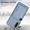 For Samsung Galaxy A56 5G Carbon Fiber Leather Card Magsafe Phone Case(Blue)