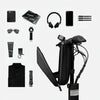 For Xiaomi No.9 Electric Scooter PU Leather Waterproof EVA Hard Shell Bag Electric Folding Car Front Bag, Size:30 x 16.5 x 14.5cm(Black)