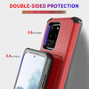 For Samsung Galaxy S20+ Dustproof Pressure-proof Shockproof PC + TPU Case with Card Slot & Mirror(Black)