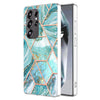For Samsung Galaxy S25 Ultra 5G Electroplating Splicing Marble TPU Phone Case(Blue)