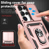 For Samsung Galaxy S25 Ultra 5G Sliding Camshield Holder Phone Case(Rose Gold)