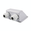 RV Sealed Waterproof Solar Double Cable Entry Gland Box(White)