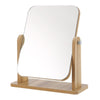 2 PCS Desktop Wooden Makeup Mirror Home Girl Heart Makeup Mirror,Size: Large
