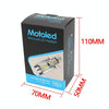 BA20D DC12-80V / 20W / 6000K / 2000LM Motorcycle Headlight with Angel Eyes (Blue)