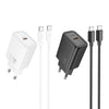 hoco N62 PD30W Type-C Charger Set with 1m Type-C to Type-C Cable, Specification:EU Plug(White)