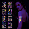 2 PCS Fluorescent Bronzing Waterproof Tattoo Stickers(JYG-005)