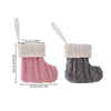 Mini Knitted Christmas Gift Socks Holiday Decorations(Green)