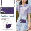 For Samsung Galaxy S21+ 5G Cross-body Zipper Square TPU+PU Back Cover Case with Holder & Card Slots & Wallet & Strap(Purple)