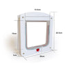 4-Way Locking Cat Flap - White - For Cats & Small Dogs