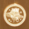 Christmas Decoration Light LED Holiday 3D Hanging Lamp, Power:Battery(Christmas Bell)