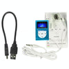 TF / Micro SD Card Slot MP3 Player with LCD Screen, Metal Clip(Baby Blue)