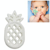 Pineapple Silicone Teether Babies Teething Pendant Nursing Soft Silicone Safe Toys for Soothe Teething Baby(White)