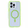 For iPhone 15 Pro Vacuum Airbag Y2 Series Transparent MagSafe Magnetic Phone Case(Fluorescent Green)