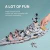 Aircraft Carrier Shaped Children Building Blocks Small Particle Assembled Educational Toys(Red Sea Cruiser)