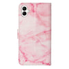 For Samsung Galaxy A06 4G Colored Drawing Marble Pattern Leather Phone Case(Pink Marble)