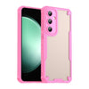 For Samsung Galaxy S24 FE 5G Armor Glaze PC Hybrid TPU Phone Case(Pink)