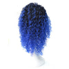T191006 European and American Wig Headgear with Short and Small Curly Hair for Women (Sapphire Blue)
