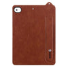 For iPad mini 5 / 4 / 3 / 2 / 1 TPU Leather Back Tablet Case with Wristband(Brown)