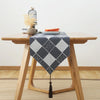 Cotton Linen Tea Table Dining Table Table Flag Retro Tablecloth, Size:30x240cm(Japanese)