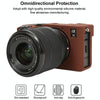 For Sony ILCE-7CM2 / A7C II / A7CR Litchi Texture Soft Silicone Protective Case(Coffee)