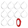 10pcs Clear Acrylic Christmas Decoration Hangers DIY Blank Xmas Tree Ornament With Rope, Style: Triangle Round