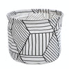 Fabric Storage Basket Desktop Organizer Basket, Style: White Prismatic