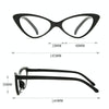 Street Stall Triangular Cat Eye Presbyopic Glasses, Degree: +300(Black)